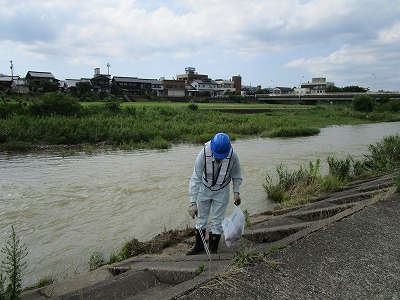 川の日清掃